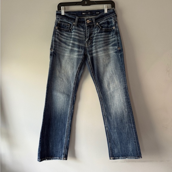 BKE Men's Bootcut Jeans in Faded Blue - Picture 1 of 10